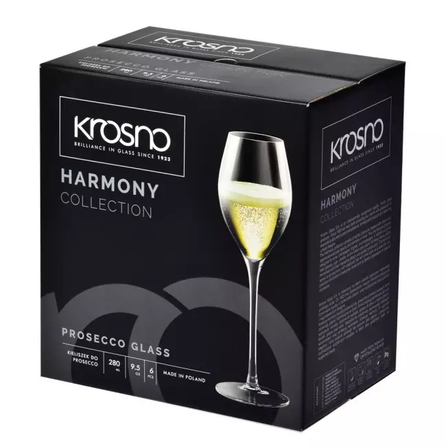 Kieliszki do prosecco Krosno Harmony 300 ml opakowanie